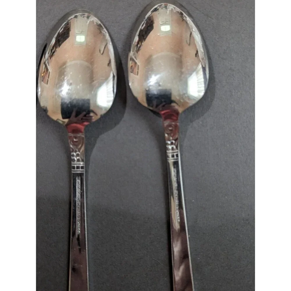 Oneida  Northland (Stainless,‎ WM Dalton oval soup spoon set of 4  7 1/4 in